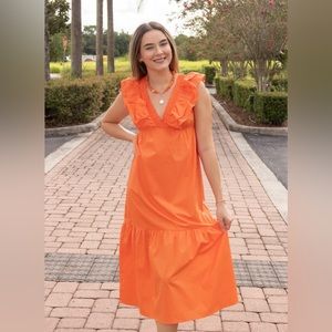 Dee Elly Orange Maxi Dress
